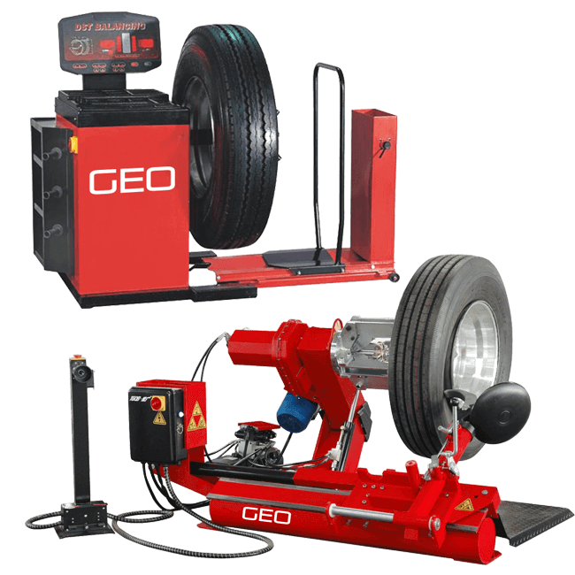 Large Commercial Vehicle Tyre Machine And Wheel Balancer Package