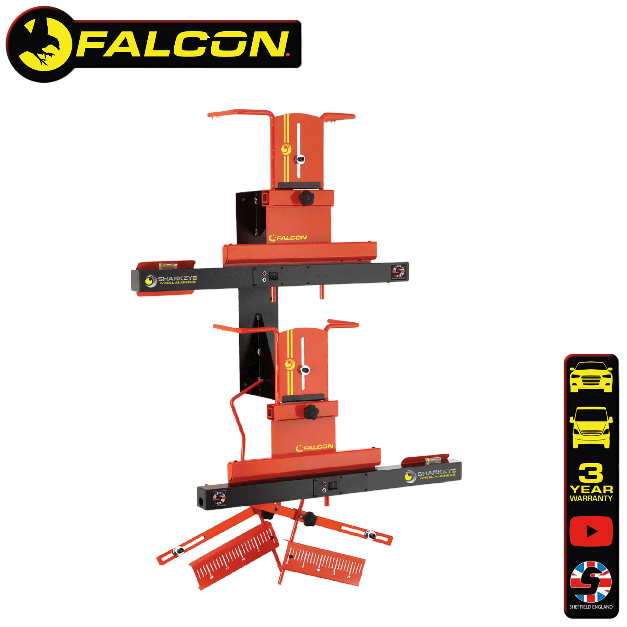 4 Wheel Laser Aligner Car and Van - SharkEye LC4WLA Falcon