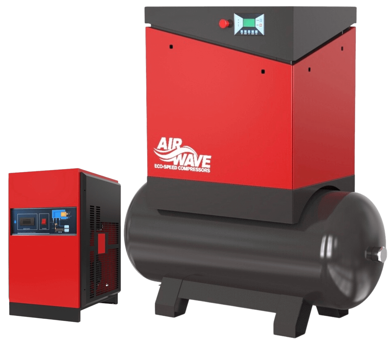 Eco Speed 15hp Compressor 59 CFM 300L Tank Mounted and Dryer