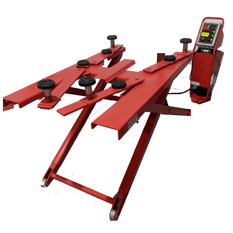 2_8 Tonne Portable Mid Rise Scissor Lift Long Wheelbase Version